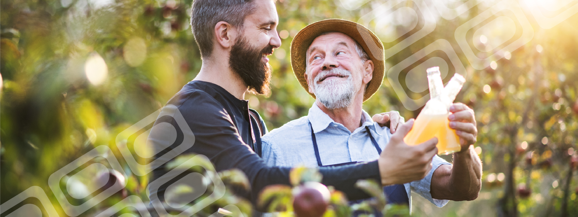 Vinyard Owner Business Stock Image of father and son