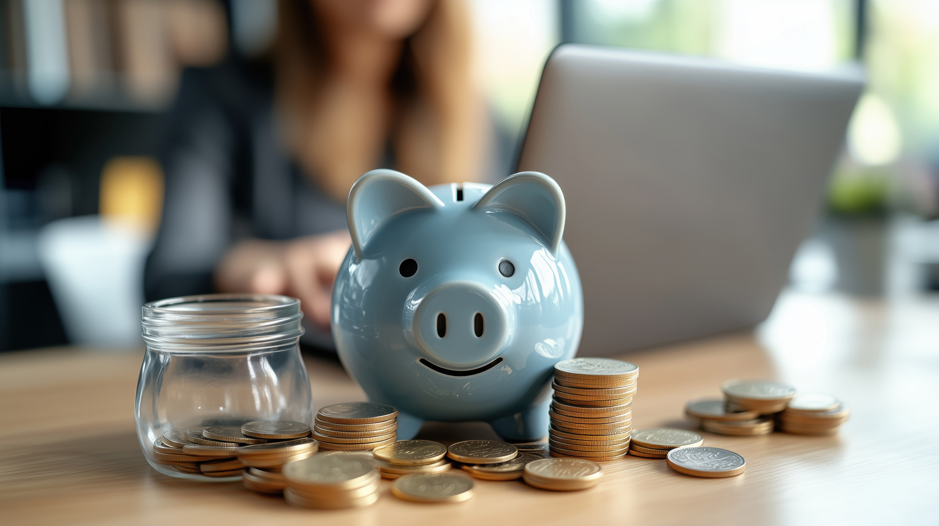 piggy bank with coins
