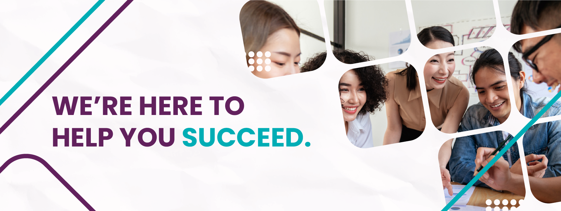 We're here to help you succeed business lending banner